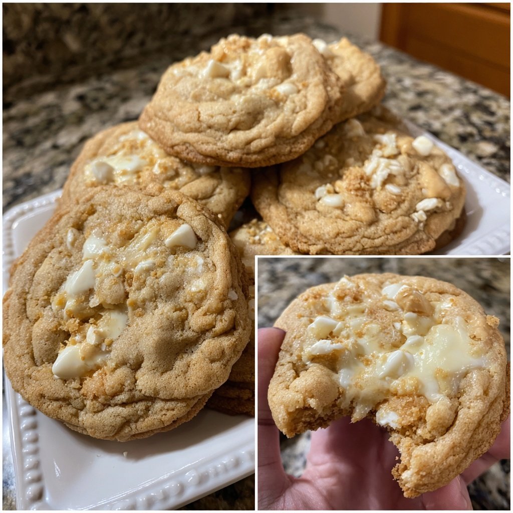 Biscoff Cookie Butter White Chocolate Chip Cookies - House of Nash Eats
